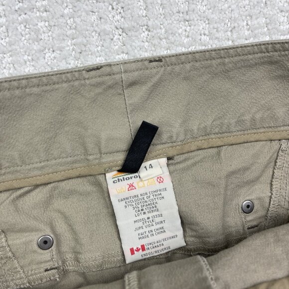 VTG Chlorophylle Skirt Women Sz 14 Beige Outdoor Made in Canada Casual - Picture 6 of 14